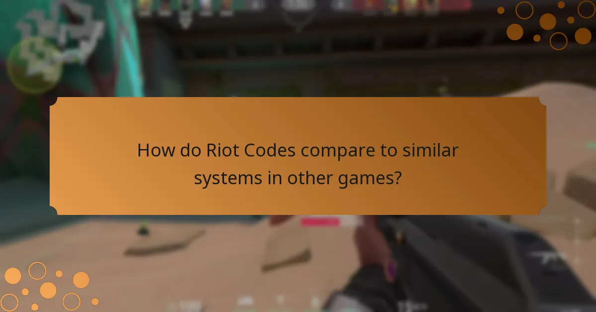 How do Riot Codes compare to similar systems in other games?