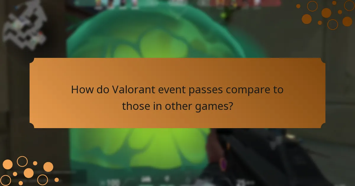 How do Valorant event passes compare to those in other games?