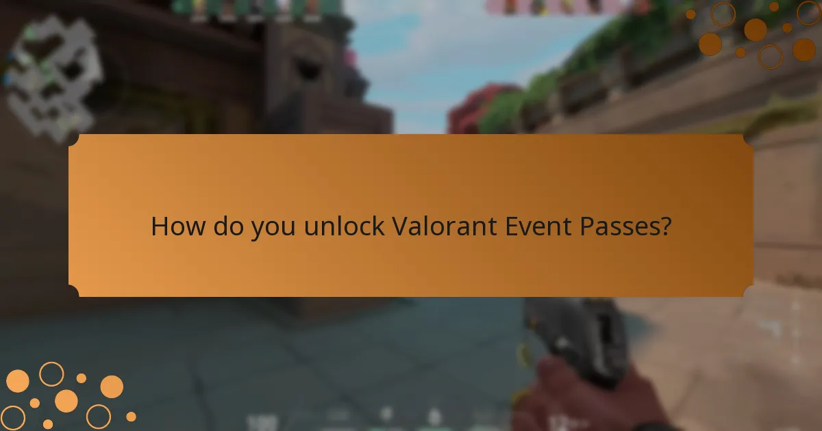 How do you unlock Valorant Event Passes?