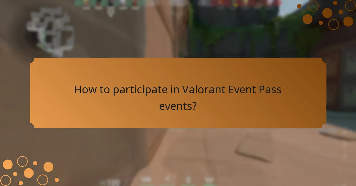 How to participate in Valorant Event Pass events?