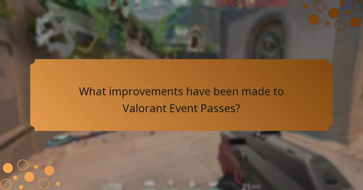 What improvements have been made to Valorant Event Passes?