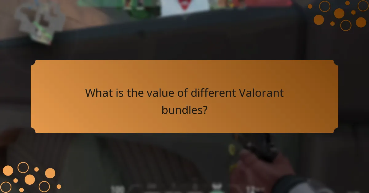 What is the value of different Valorant bundles?